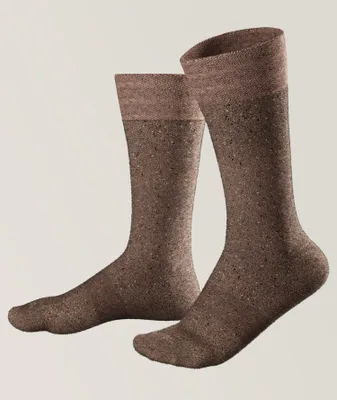 Tweed Pima Cotton-Blend Casual Sneaker Socks