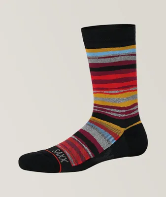 Hot Stuff Stripe Whole Package Nylon-Blend Crew Socks