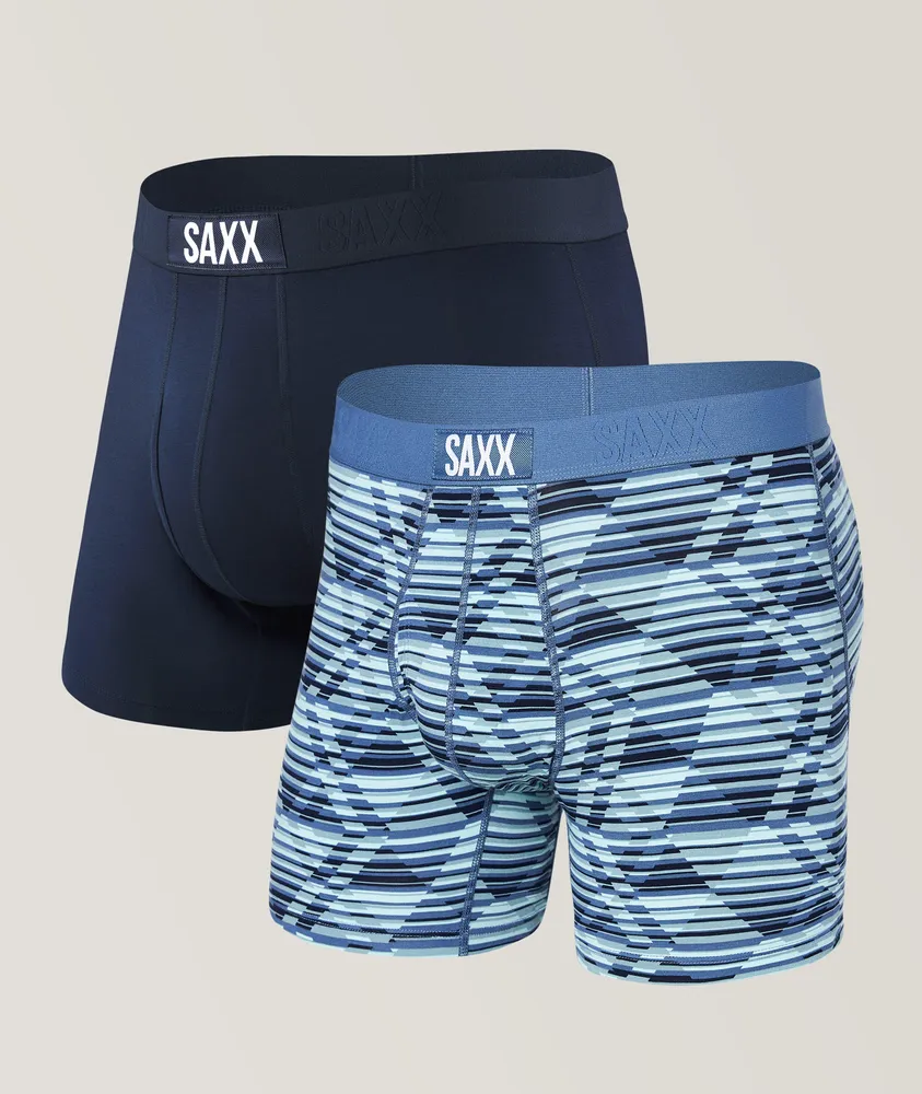 SAXX Two-Pack Ultra Solid & Striped Boxer Briefs