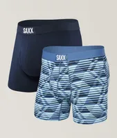 Two-Pack Ultra Solid & Striped Boxer Briefs