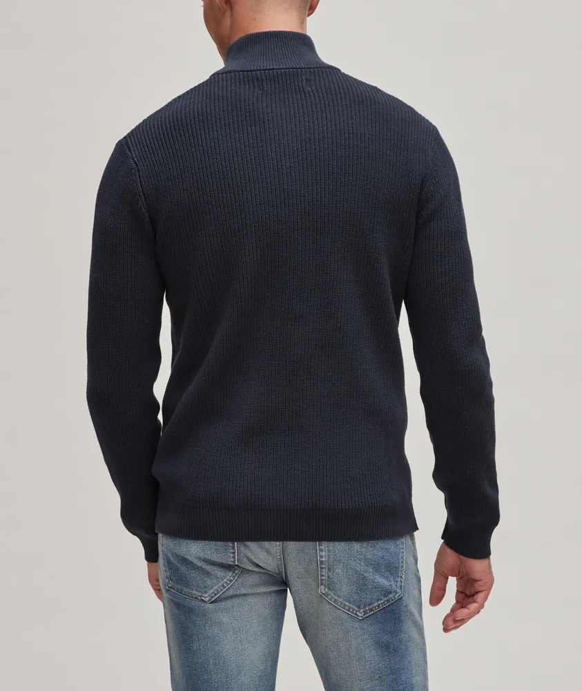 Cape Roll Neck Cotton-Wool Pullover
