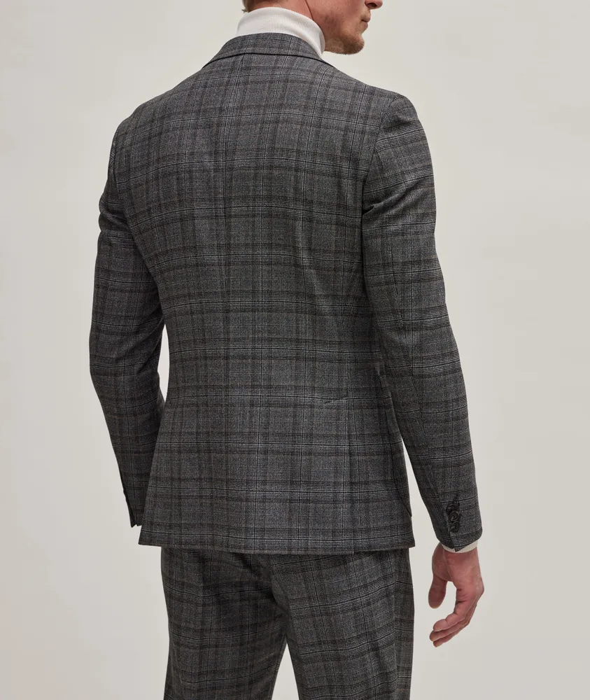 Slim-Fit Checked Stretch-Wool Sport Jacket