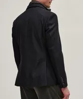 Slim Fit Bib Insert Acrylic-Blend Sport Jacket