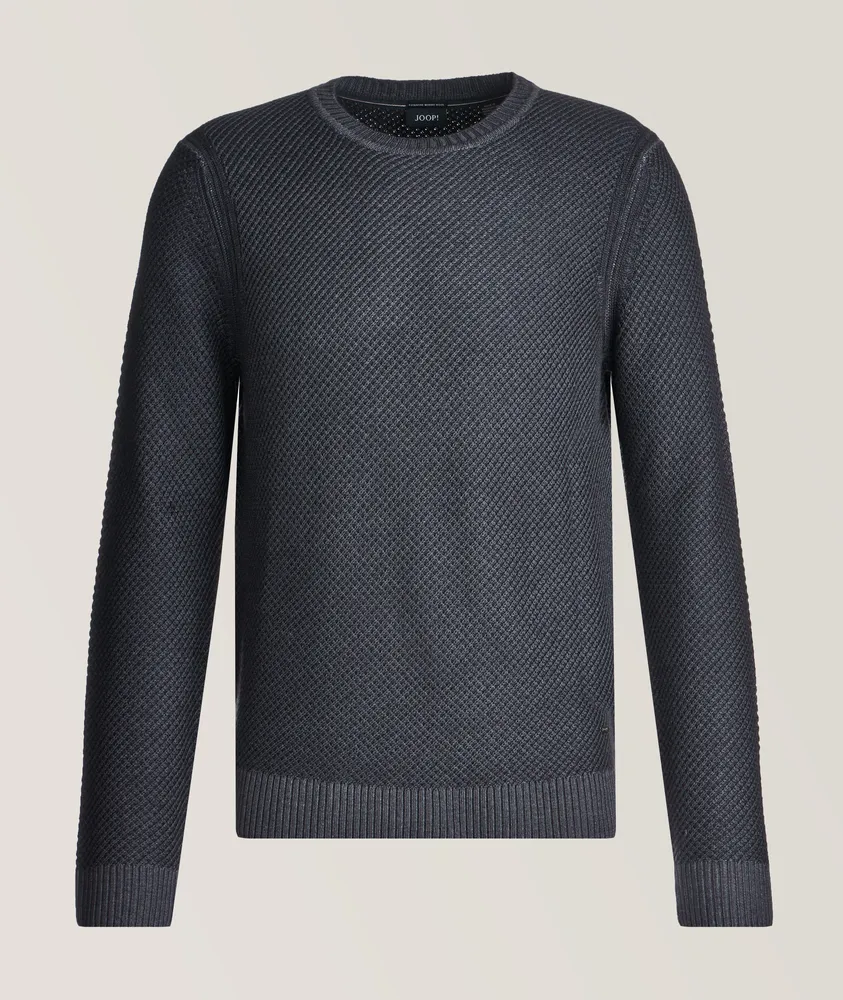 Diamond Weave Merino Wool Sweater