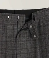 Checked Wool-Blend Pants