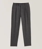 Checked Wool-Blend Pants
