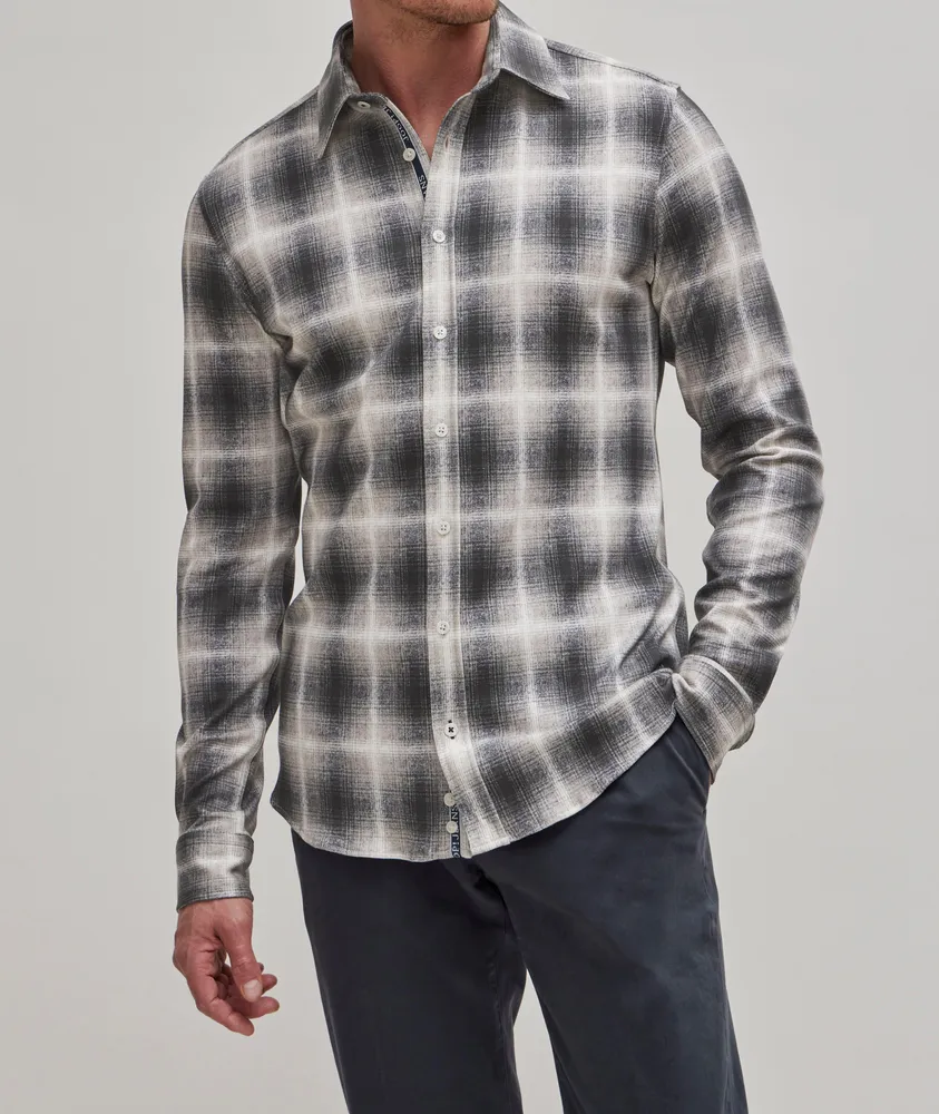 Checked Pattern Cotton Overshirt