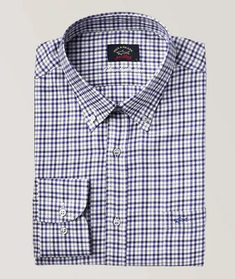 J-Fit Miniature Checkered Pattern Cotton Sport Shirt