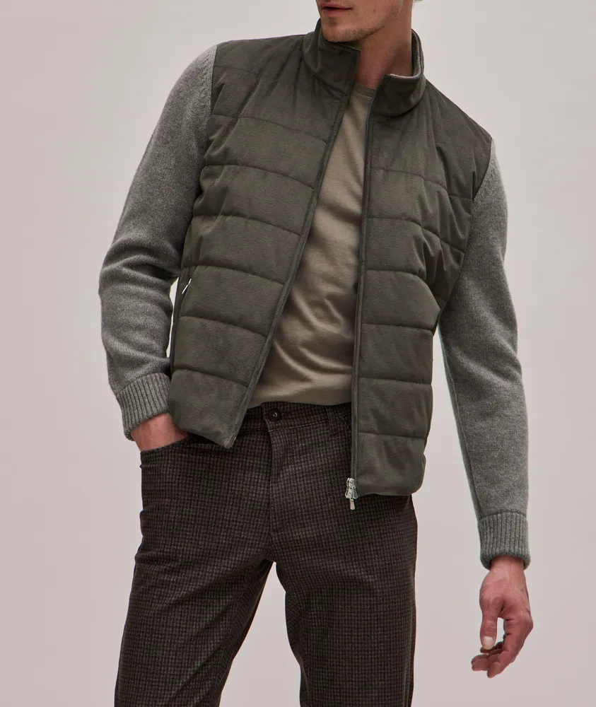 Padded Front Wool Hybrid Jacket