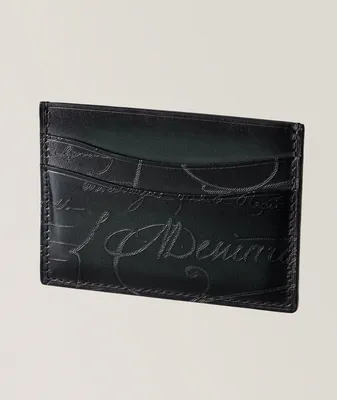 Bambou Scritto Leather Cardholder