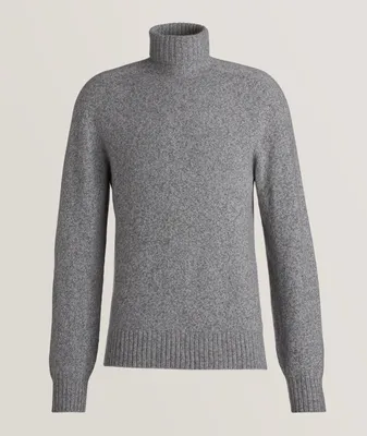 Mélange Merino Wool Cashmere Turtleneck