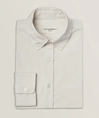 Organic cotton poplin lounge shirt