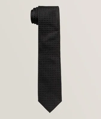 Textured Checkered Tie