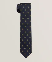 Geometric Silk-Cotton Tie