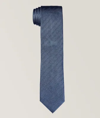 Herringbone Silk-Cotton Tie