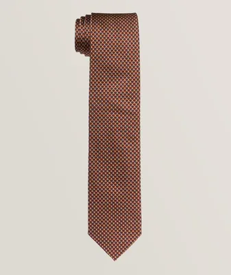 Motif Pattern Silk-Cotton Tie