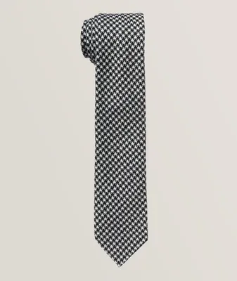 Houndstooth Wool Tie