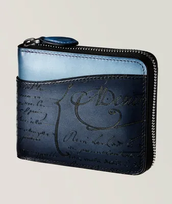 Scritto Leather Bifold Zip Wallet