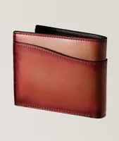 Makore Slim Scritto Leather Bifold Wallet