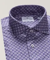 Medallion Pattern Modern 4-Flex Jersey Cotton Shirt