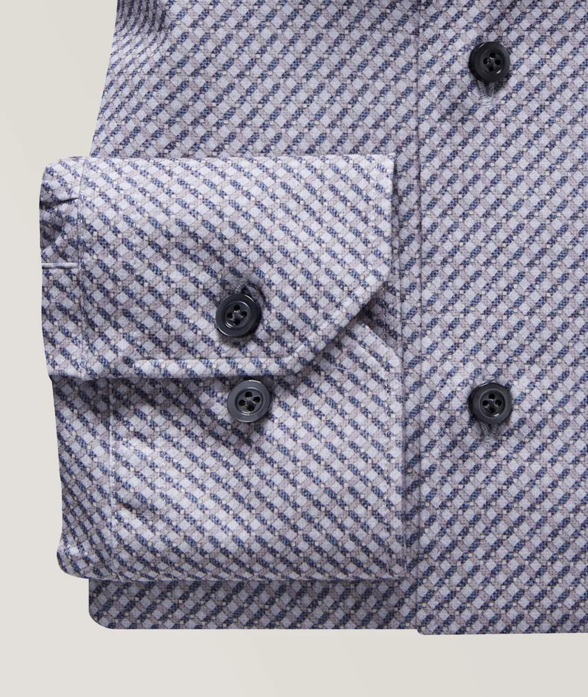 Micro Check Modern 4-Flex Stretch Knit Shirt