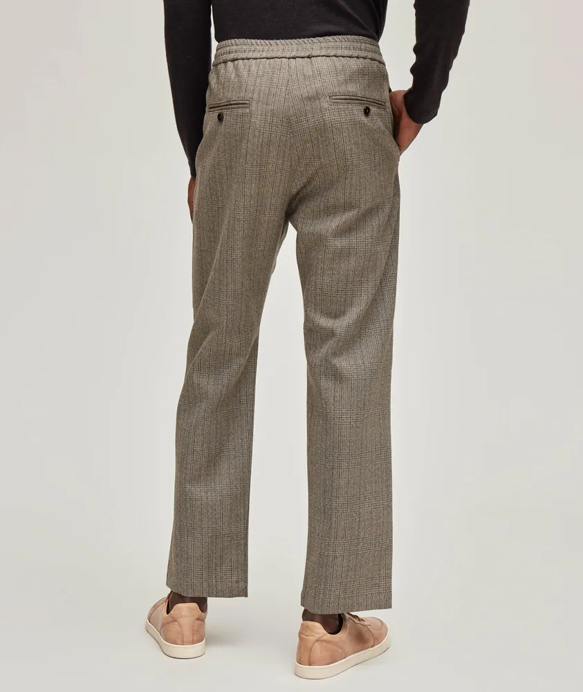 Barena Venezia Herringbone Weave Virgin Wool Drawstring Pants