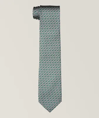 Gancio Pattern Silk Tie