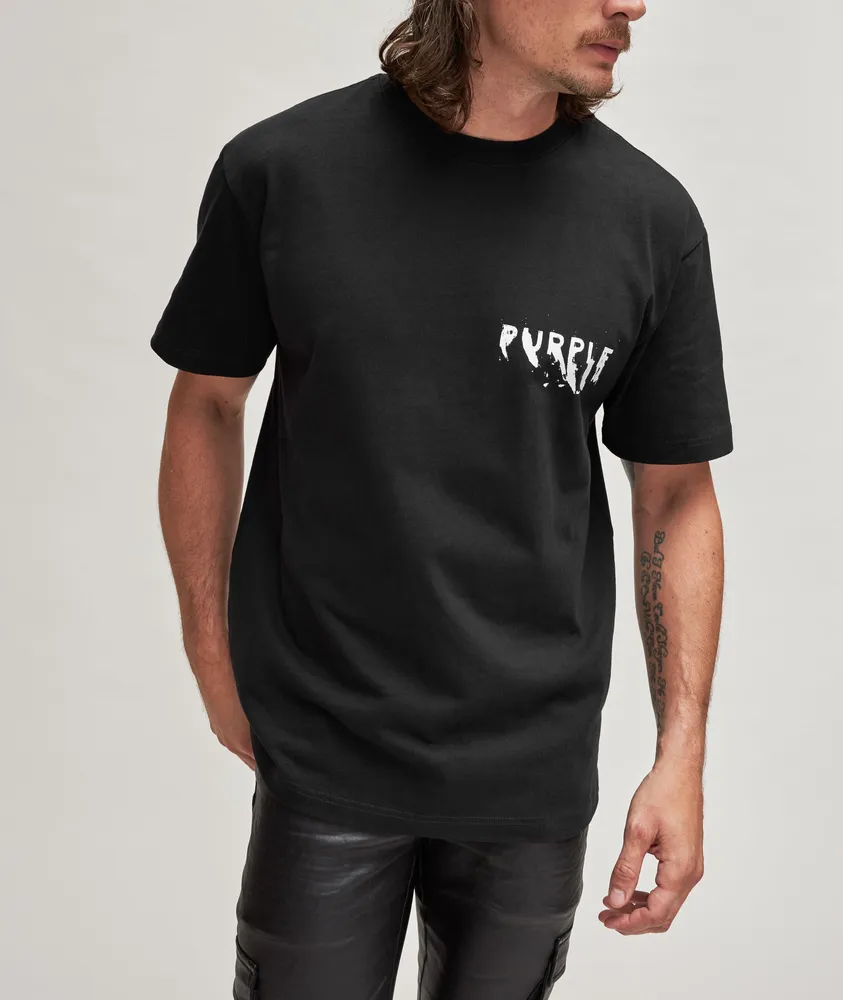 P117 Splattered Paint Logo Cotton T-Shirt