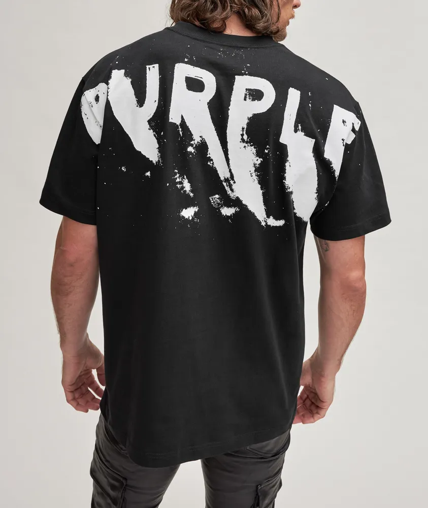 P117 Splattered Paint Logo Cotton T-Shirt