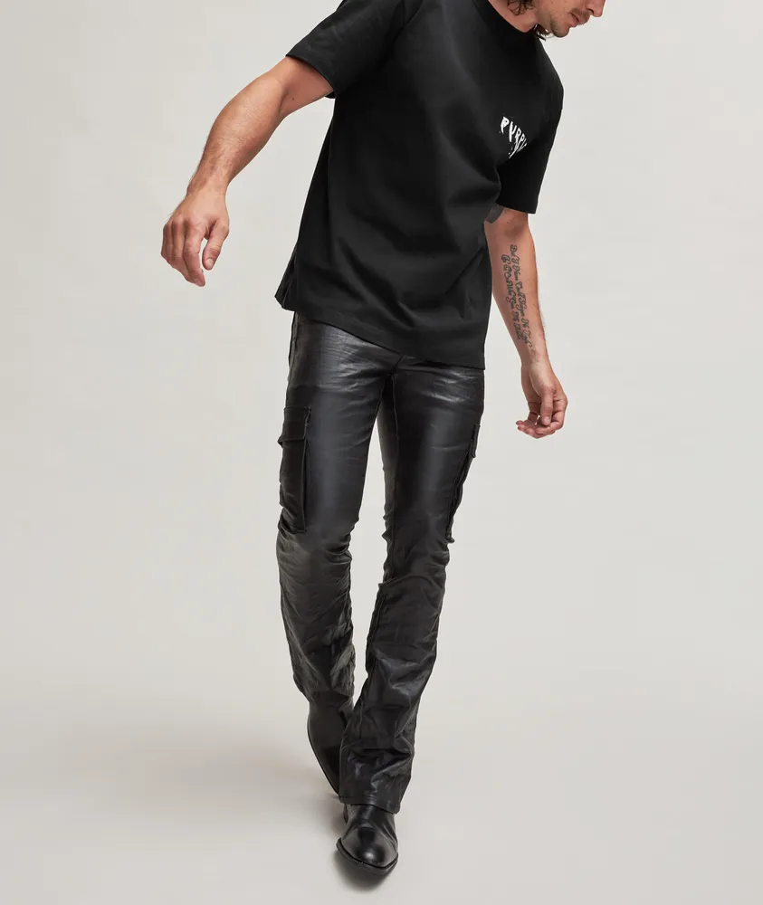 P117 Splattered Paint Logo Cotton T-Shirt