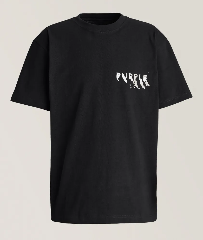 P117 Splattered Paint Logo Cotton T-Shirt