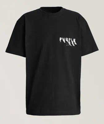 P117 Splattered Paint Logo Cotton T-Shirt