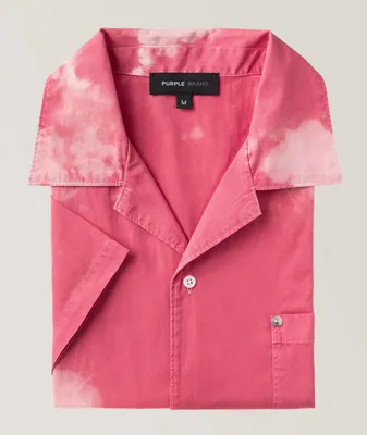 Tie-Dye Cotton Camp Collar Shirt