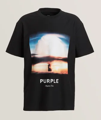 Sunset Design Cotton Crewneck T-Shirt
