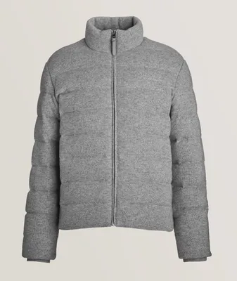 Scott Mélange Cashmere Quilted Puffer Jacket