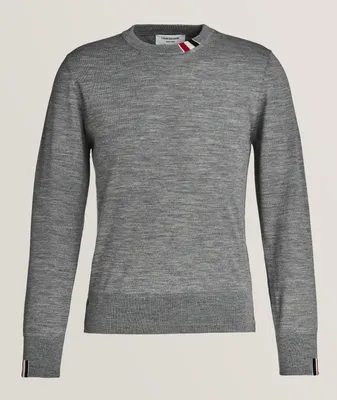 Mélange Wool-Blend Crewneck Sweater