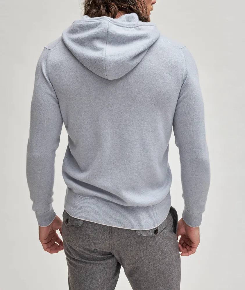 Cashmere Knit Full-Zip Hoodie