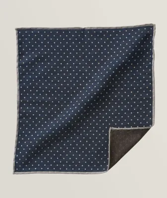 Dotted Wool-Cotton Pocket Square