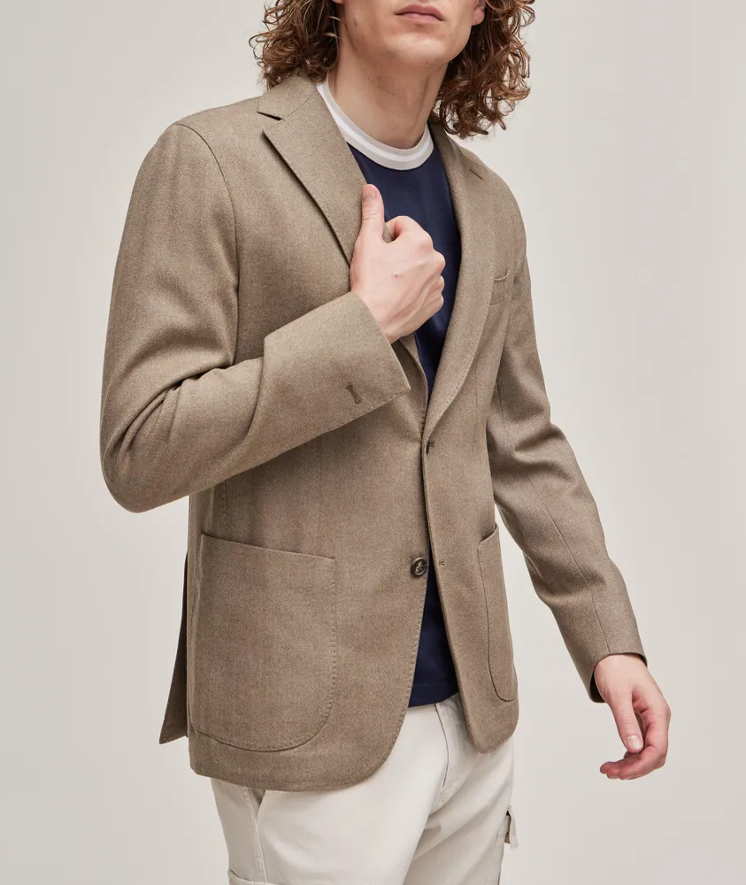 Eleventy Platinum Wool-Cashmere Soft Jacket
