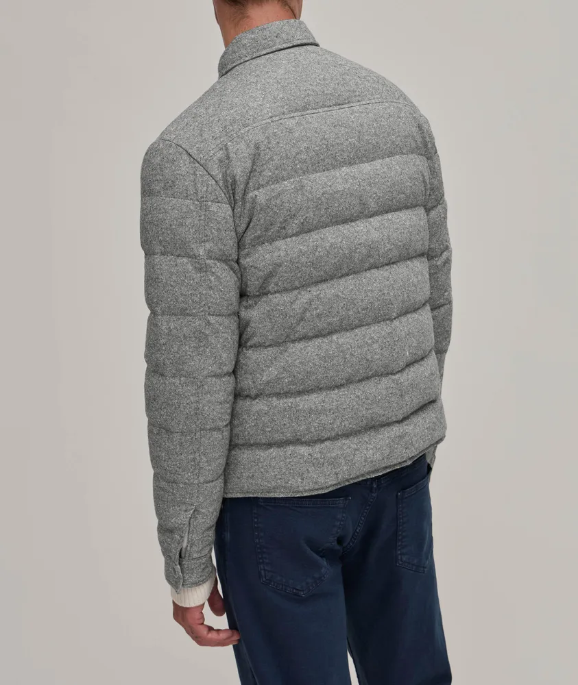 Wool, Silk & Cashmere-Blend Quilted Jacket