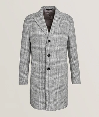 Glen Check Wool-Blend Overcoat