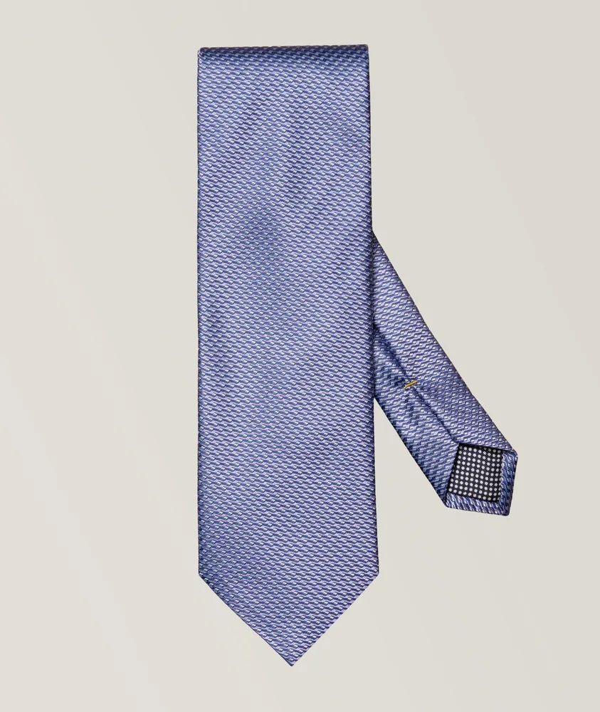 Micro Geometric Weave Silk Tie