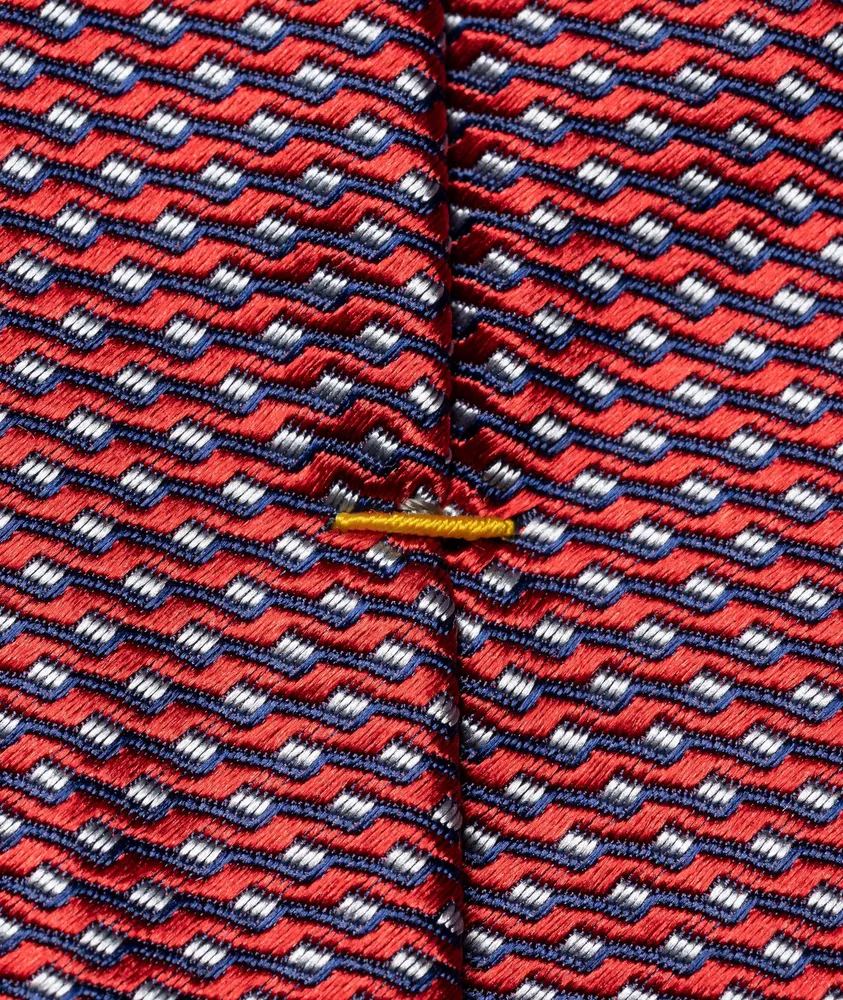 Micro Geometric Weave Silk Tie