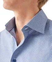 Slim Fit Grid Cotton-Blend Shirt