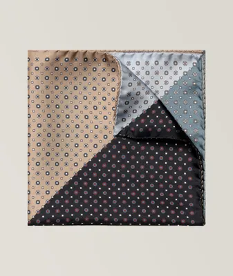 Geometric Quadrant Silk Pocket Square