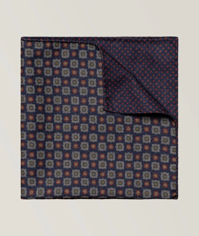 Double Sided Wool Pocket Square