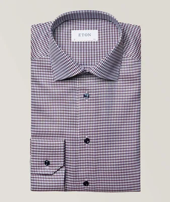 Slim-Fit Houndstooth Twill Shirt