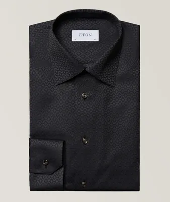 Slim Fit Floral Jacquard Shirt