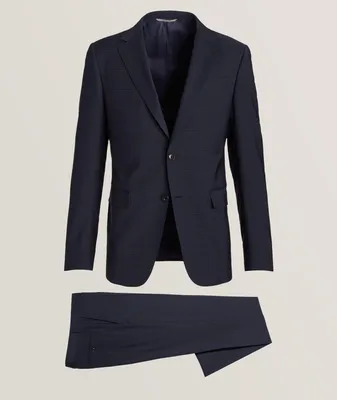 Black Edition Window Check Stretch-Wool Suit