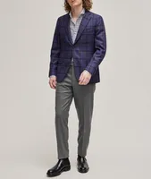 Flannel Stretch Wool-Cashmere Blend Pants